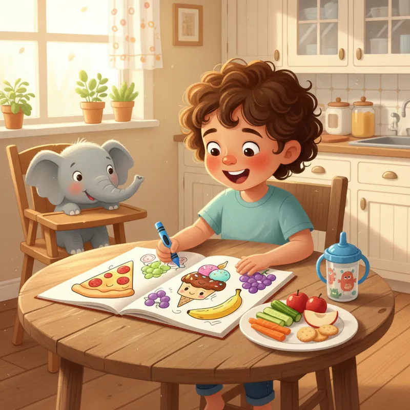 How food coloring pages make picky eaters more adventurous